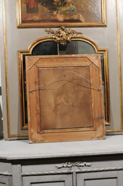 19th Century French Floral Still Life Painting Depicting Roses in Original Frame