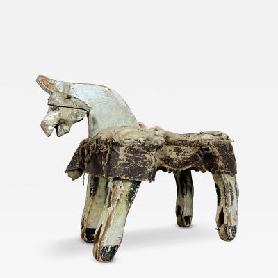 19th Century French Folk Art Horse on Wheels