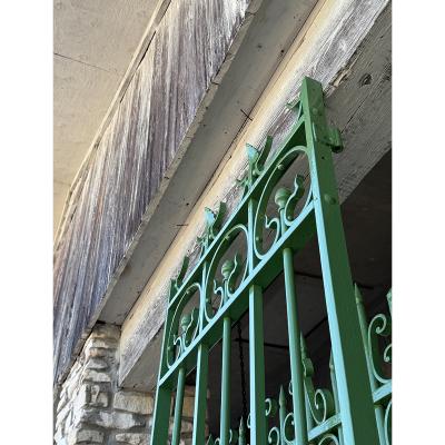 19th Century French Garden Gate with New Powdercoat