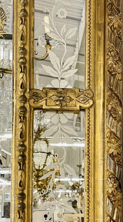 19th Century French Gilded Wood and Gesso Monumental Mirror