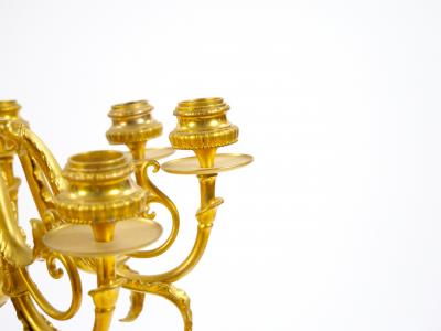 19th Century French Gilt Patinated Bronze Candelabras by Ferdinand Barbedienne
