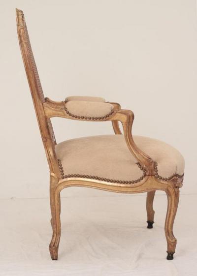 19th Century French Gilt Wood Armchair