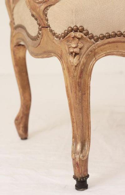 19th Century French Gilt Wood Armchair
