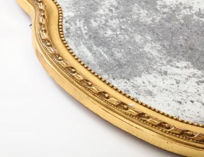 19th Century French Giltwood Mirror with Bow Crown