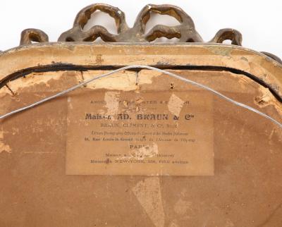 19th Century French Giltwood Mirror with Bow Crown