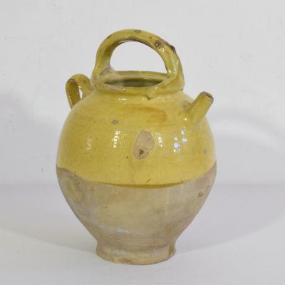 19th Century French Glazed Ceramic Jug or Water Cruche