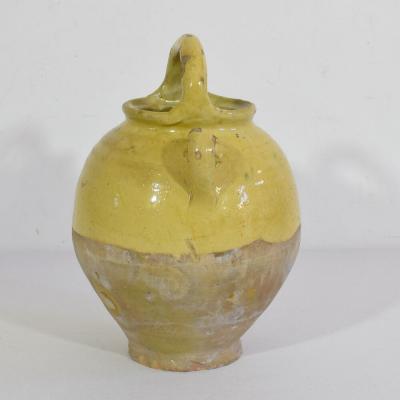 19th Century French Glazed Ceramic Jug or Water Cruche