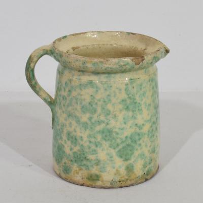 19th Century French Glazed Earthenware Alsace Jug