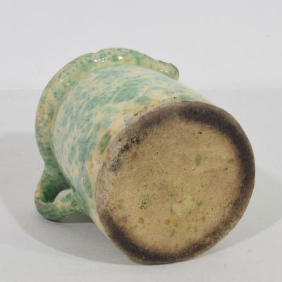 19th Century French Glazed Earthenware Alsace Jug