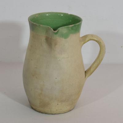 19th Century French Glazed Earthenware Water Jug