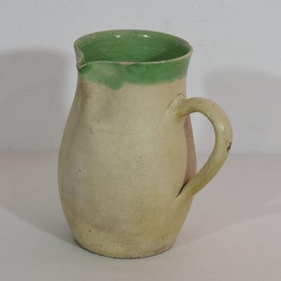 19th Century French Glazed Earthenware Water Jug