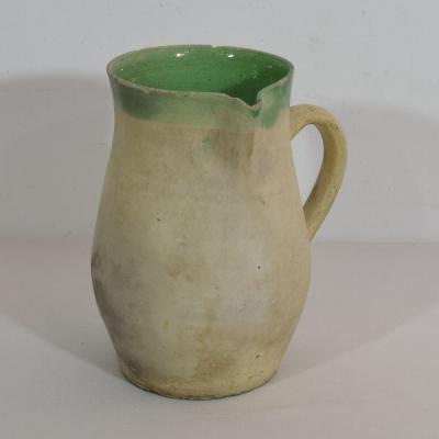 19th Century French Glazed Earthenware Water Jug