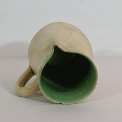 19th Century French Glazed Earthenware Water Jug