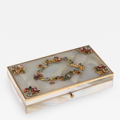 19th Century French Gold Mounted & Mother Of Pearl Etui Set, c.1870