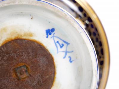 19th Century French Hand Painted Sevres Porcelain Pair Louis XV Style Vase