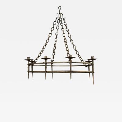 19th Century French Iron Chandelier