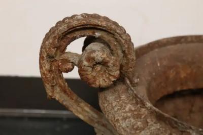 19th Century French Iron Garden Urn