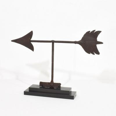 19th Century French Iron Weathervane Roof Finial