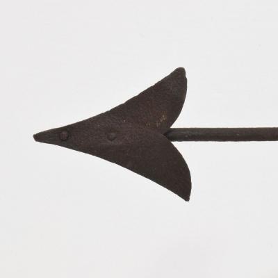 19th Century French Iron Weathervane Roof Finial