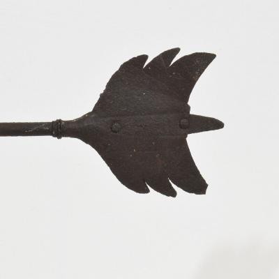 19th Century French Iron Weathervane Roof Finial
