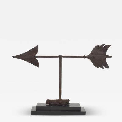 19th Century French Iron Weathervane Roof Finial