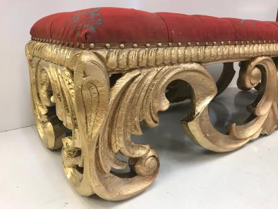 19th Century French Louis XIV Style Giltwood Bench