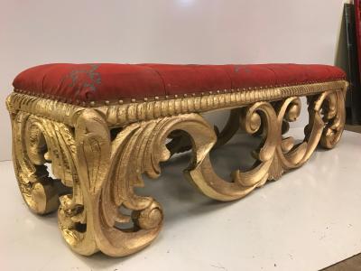 19th Century French Louis XIV Style Giltwood Bench