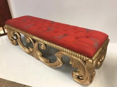 19th Century French Louis XIV Style Giltwood Bench