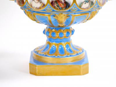 19th Century French Louis XV Sevres Style Bleu Celeste Vases with Covers