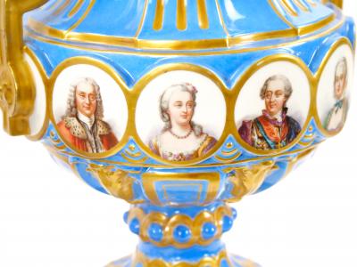 19th Century French Louis XV Sevres Style Bleu Celeste Vases with Covers