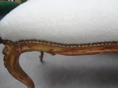 19th Century French Louis XV Style Giltwood Bench