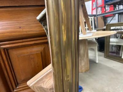 19th Century French Louis XVI Style Brass Mirror