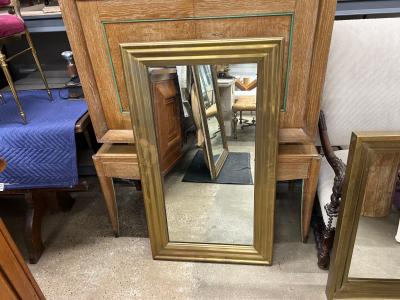 19th Century French Louis XVI Style Brass Mirror