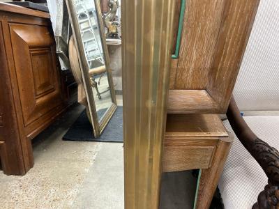 19th Century French Louis XVI Style Brass Mirror