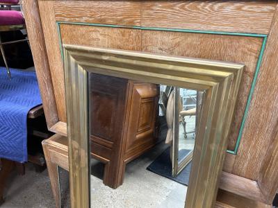 19th Century French Louis XVI Style Brass Mirror