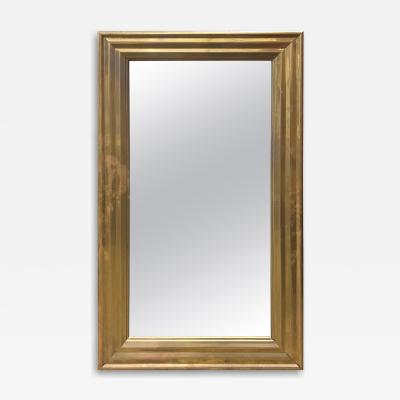 19th Century French Louis XVI Style Brass Mirror