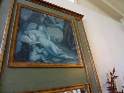 19th Century French Louis XVI Style Grisaille Trumeau