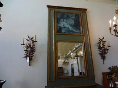 19th Century French Louis XVI Style Grisaille Trumeau