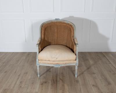 19th Century French Louis XVI Style Painted Lie de Repos