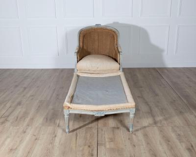 19th Century French Louis XVI Style Painted Lie de Repos