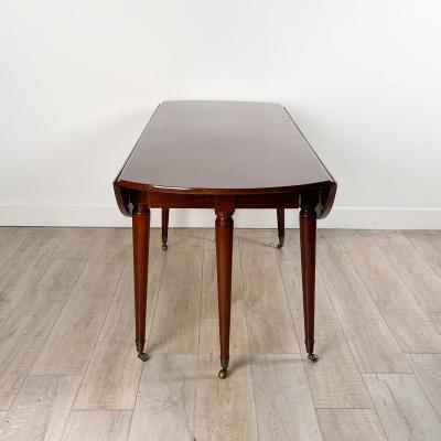 19th Century French Mahogany Drop Leaf Dining Table