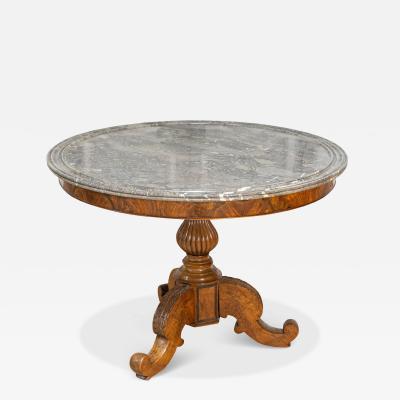 19th Century French Marble Top Center Table