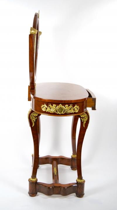 19th Century French Neoclassical Mahogany Vanity Ormolu Mounts