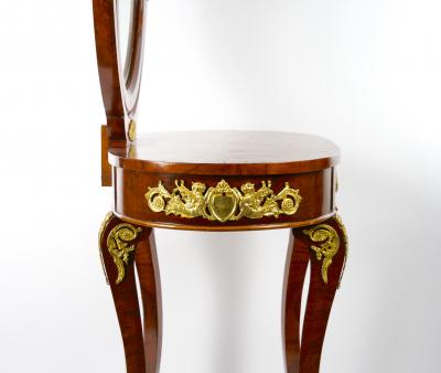 19th Century French Neoclassical Mahogany Vanity Ormolu Mounts
