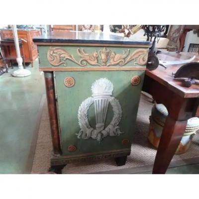 19th Century French Neoclassical Style Painted Commode