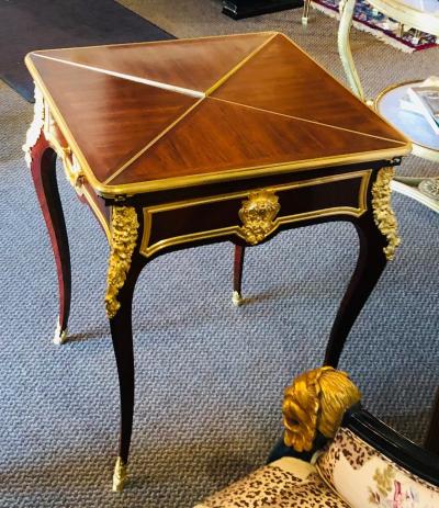 19th Century French Ormolu Folding Card Envelope Table Signed P Sormani