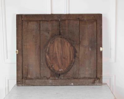 19th Century French Painted Boiserie Panel with Original Mirror Plate