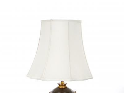 19th Century French Patinated and Gilt Bronze Urn Shape Table Lamps circa 1855