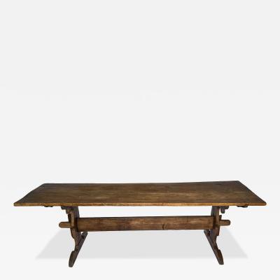 19th Century French Provincial Trestle Dining Table