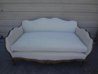 19th Century French R gence Style Giltwood Loveseat or Sofa